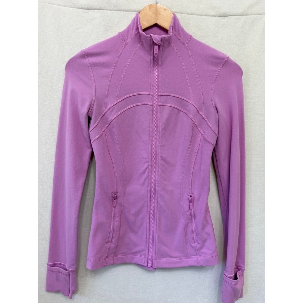 Lululemon Define Jacket Race Length Pink Athletic Full Zip Size 2